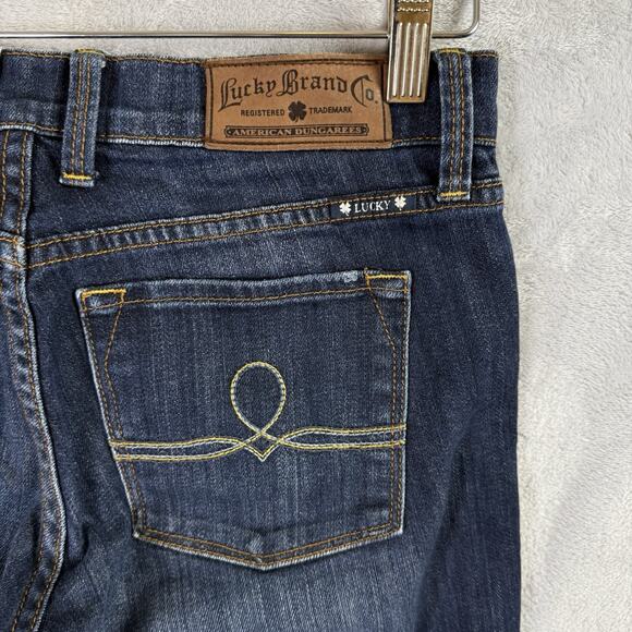 Lucky Brand Sofia Boot Cut Jeans Size 2 / 26 Ankle Womens Dark Blue Wash Denim - Picture 13 of 14